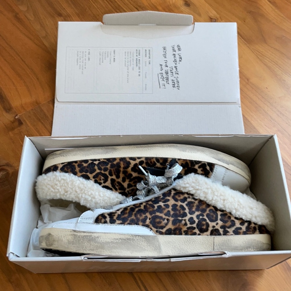 Golden Goose Sabot leopard size 40